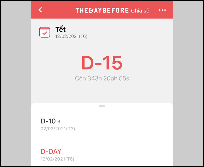 Theo d&otilde;i đếm ngược 